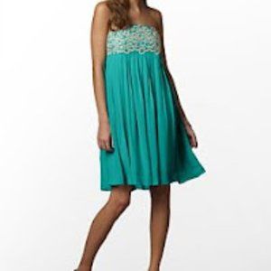 EUC  LILLY PULITZER JILLIE CHIFFON STRAPLESS DRESS